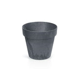 Ghiveci decorativ de flori, rotund, antracit, 7 L, 25x22.1 cm, Cube Beton