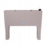 Jardiniera decorativa, cu picioare, sistem irigare, imitatie ratan, cafeniu, 30 L, 60x25x46 cm, Rato Case High