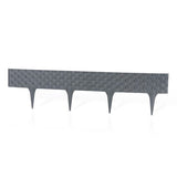 Gard pentru gradina din plastic flexibil, antracit, model ratan, set 3 buc, 82x9.5/20 cm, 2.40 m, Gardenplast