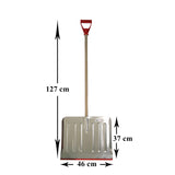 Lopata pentru zapada/cereale, aluminiu, 46x37x127 cm, coada lemn