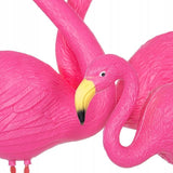 Decoratiune gradina, plastic, 3 flamingo, Springos 