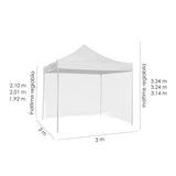 Pavilion pentru gradina/terasa, cadru metalic, pliabil, albastru, 3x3x3 m