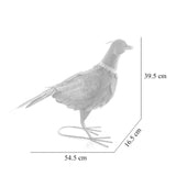 Decoratiune gradina, metalica, fazan, 54.5x16.5x39.5 cm 