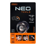 Lampa de cap, 250 lm, zoom, 3xAAA, NEO