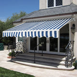 Copertina marchiza, retractabila, albastru-alb, 3x2 m, Lieselotte