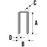 Capse, 16 mm, Tip 90, pentru capsator pneumatic 18V, DEDRA