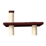Ansamblu de joaca pentru pisici, cu scara si platforme, maro si bej, 138 cm, Malatec