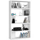 Biblioteca, placa laminata, 2 module, 2x5 rafturi, alb, 182 cm, Twist