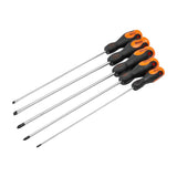 Set surubelnite lungi, late si cruce, sertar TIP A (385x150 mm) pentru dulap mobil, PH0-2, 4-6 mm, 250 mm, 5 buc, RICHMANN