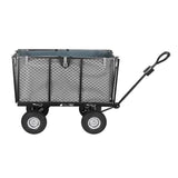 Carucior de gradina, transport, metalic, negru si gri, max 350 kg, 250 L, 96.5x51.5x51 cm, Malatec