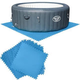 Covor de protectie pentru piscina, suport, polietilena, albastru, set 9 buc, 50x50x0.3 cm, Bestway