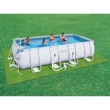 Covor de protectie pentru piscina, suport, polietilena, verde, set 8 buc, 78x78x0.5 cm, Bestway