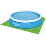 Covor de protectie pentru piscina, suport, polietilena, verde, set 8 buc, 78x78x0.5 cm, Bestway