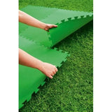 Covor de protectie pentru piscina, suport, polietilena, verde, set 8 buc, 78x78x0.5 cm, Bestway