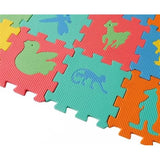 Covor spuma tip puzzle, pentru copii, spuma EVA, 72 piese, 16x16 cm