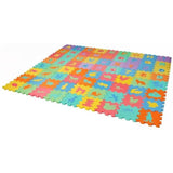 Covor spuma tip puzzle, pentru copii, spuma EVA, 72 piese, 16x16 cm