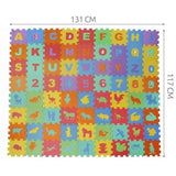 Covor spuma tip puzzle, pentru copii, spuma EVA, 72 piese, 16x16 cm