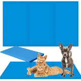 Covoras cu efect de racire pentru caine/pisica, impermeabil, albastru, marime XXXL, 110x70 cm, Springos
