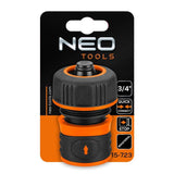 Cupla rapida, cu stop, bimaterial, 3/4", NEO