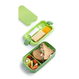 Cutie/caserola alimente, plastic, etansa, cu tacamuri, verde, 1.3 L, 23x13x7 cm, Curver