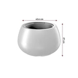 Ghiveci decorativ de flori, rotund, alb, 43.6x27 cm, Heos Bowl