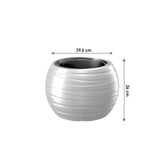 Ghiveci decorativ de flori, rotund, gri, 39.6x26 cm, Maze Bowl