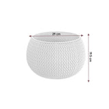 Ghiveci decorativ pentru flori, rotund, piersica, 29x19.5 cm, Splofy Bowl