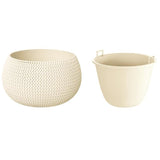 Ghiveci decorativ pentru flori, rotund, crem, 29x19.5 cm, Splofy Bowl