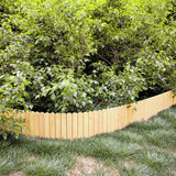 Gard de gradina decorativ din lemn, natur, 200x30 cm
