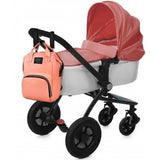 Geanta/rucsac pentru mamici, bebelus, impermeabila, roz, 30 L, max 15 kg, 30x50 cm, Isotrade