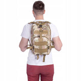 Ghiozdan/rucsac tactic, 4 compartimente, model Survival, camuflaj, verde, 23x24x42 cm, Springos