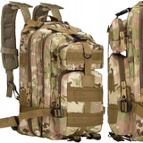 Ghiozdan/rucsac tactic, 4 compartimente, model Survival, camuflaj, verde, 23x24x42 cm, Springos