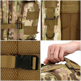 Ghiozdan/rucsac tactic, 4 compartimente, model Survival, camuflaj, verde, 23x24x42 cm, Springos