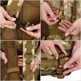 Ghiozdan/rucsac tactic, 4 compartimente, model Survival, camuflaj, verde, 23x24x42 cm, Springos