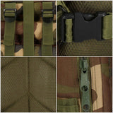 Ghiozdan/rucsac tactic, 4 compartimente, model Survival, camuflaj, verde si maro, 23x24x42 cm, Springos