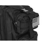 Ghiozdan/rucsac tactic, 5 compartimente, poliester 600D, negru, 20 L, 29x20x45 cm, Isotrade