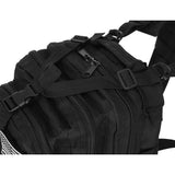 Ghiozdan/rucsac tactic, 5 compartimente, poliester 600D, negru, 20 L, 29x20x45 cm, Isotrade