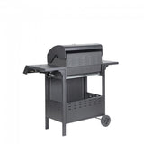 Gratar gradina, grill dreptunghiular, cu gaz, 4+1 arzatoare, cu roti, capac, 120x53x110 cm, BBQ Gordon