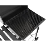 Gratar gradina, grill dreptunghiular, cu roti, capac, raft, suflanta, 49x80x120 cm, Kaminer