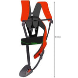 Ham/curele de sustinere pentru trimmer/motocoasa, reglabil, portocaliu si negru, 75/125x80/113 cm, Malatec