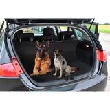 Husa auto pentru protectie si transport caini si pisici, poliester + PVC, impermeabila, negru, 144x144 cm