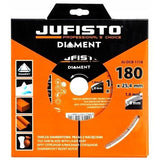 Disc diamantat, beton, taiere umeda, 180 mm/25.4 mm, Jufisto