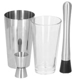 Kit pentru barmani, cocktail shaker, inox, set 11 piese, 400/700 ml, Springos