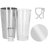 Kit pentru barmani, cocktail shaker, inox, set 11 piese, 400/700 ml, Springos