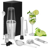 Kit pentru barmani, cocktail shaker, inox, set 11 piese, 400/700 ml, Springos