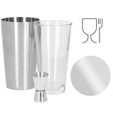 Kit pentru barmani, cocktail shaker, inox, set 11 piese, 700/400 ml, Springos