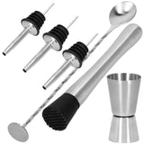 Kit pentru barmani, cocktail shaker, inox, set 11 piese, 700/400 ml, Springos