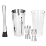 Kit pentru barmani, cocktail shaker, inox, set 14 piese, 400/700 ml, Springos