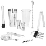 Kit pentru barmani, cocktail shaker, inox, set 14 piese, 400/700 ml, Springos