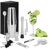 Kit pentru barmani, cocktail shaker, inox, set 14 piese, 600/750 ml, Springos